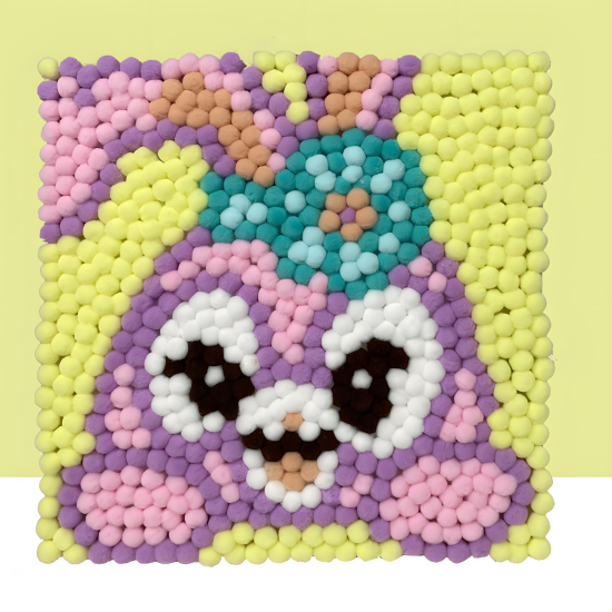 Pompom Ball Mosaic Art