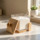 Acrylic Sugar Bowl With Wooden Lid