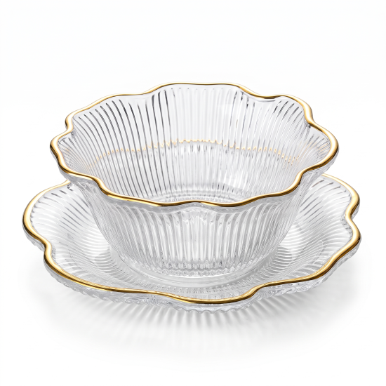 Glass Bowls And Saucer 6 Pcs