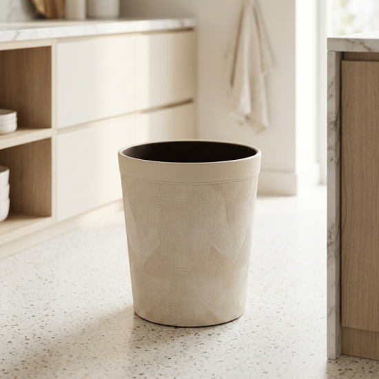 Leather Trash Can