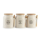 Porcelain Spice Jar Set - 3 Pcs