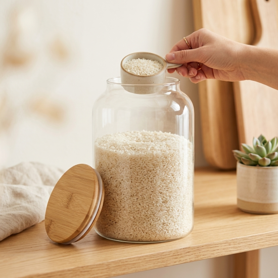 Acrylic Jar With Wooden Lid 6 L 