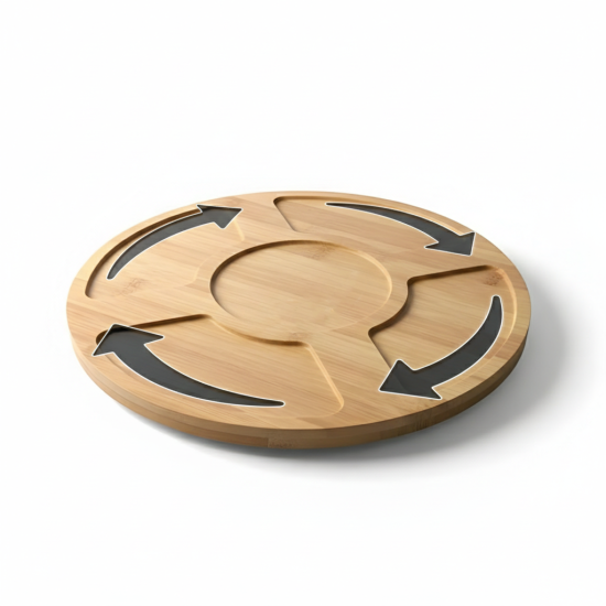 Wooden Rotating Serving Platter