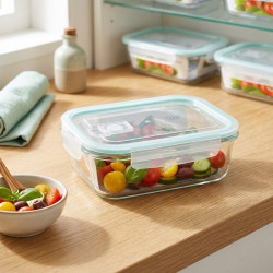 Glass Rectangular Tupperware 700 ml