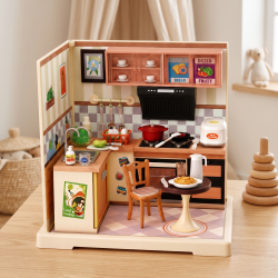 Kitchen Dollhouse Set 99 Pieces