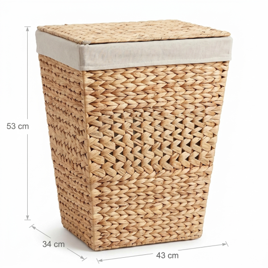 Straw Laundry Basket Large