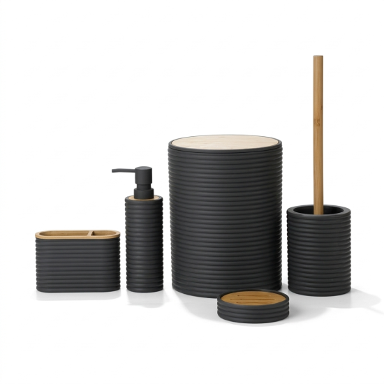 Plastic Bathroom Set - 5 Pcs