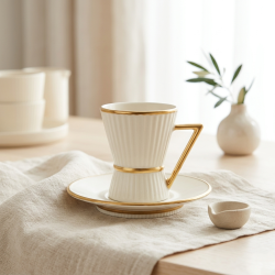 Coffee Cup and Saucer Set - 12 Pcs