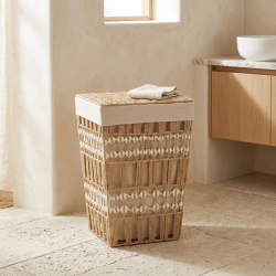 Straw Laundry Basket Large