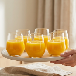 Glass Cup Set 6 Pcs - 370 ml