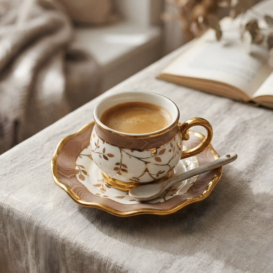 Coffee Cup and Saucer Set - 12 Pcs
