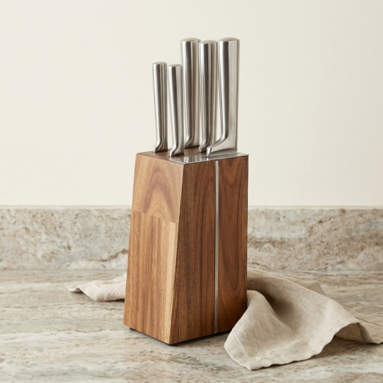 Knife Set With Wooden Stand 6 Pieces 