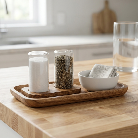 Glass Salt and Pepper Shaker Set