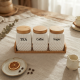 Ceramic Jar Set With Base 3 Pieces