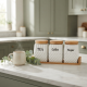 Ceramic Jar Set With Base 3 Pieces