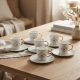 Coffee Cup and Saucer Set - 6 Pcs