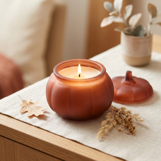 Pumpkin Shaped Candle