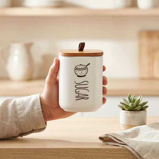 Porcelain Spice Jar Set - 7 Pcs