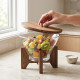 Acrylic Serving Bowl with Wooden Stand 3.2L