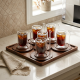 Glass Cups And Saucer Set 6 Pcs
