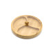 Wooden Three-Section Serving Platter with Acrylic Lid Small