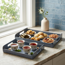 Acrylic Serving Tray Set 2 Pcs