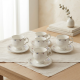 Coffee Cup and Saucer Set - 6 Pcs