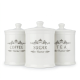 Porcelain Spice Jar Set - 3 Pcs