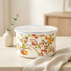 Floral Pattern Metal Tupperware Set - 5 Pcs