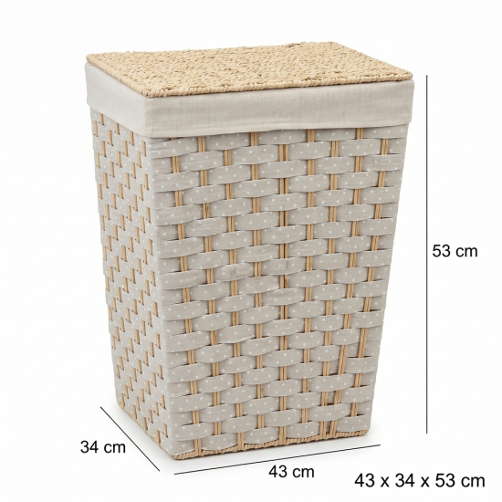 Straw Laundry Basket Large