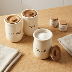 Porcelain Spice Jar Set - 3 Pcs