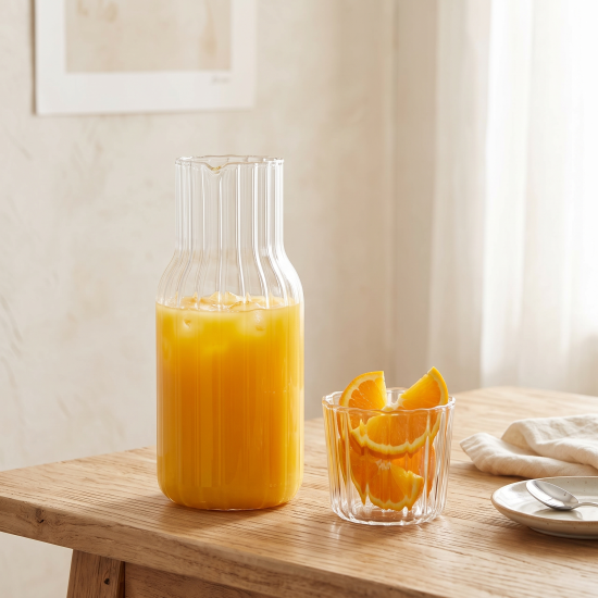 Glass Bottle With Cup
