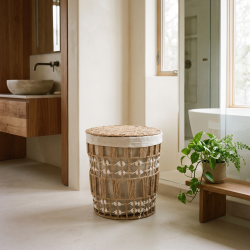 Straw Laundry Basket Small