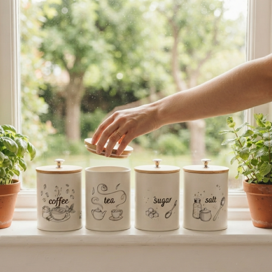 Metal Jar Set 4 Pcs
