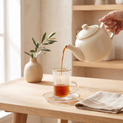 Tea Glass Cups And Saucer Set 6 Pcs