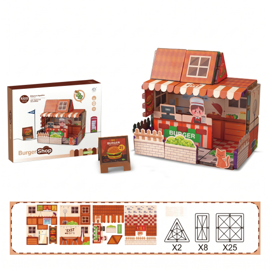 Magnetic Burger Shop Set 83 Pieces
