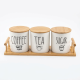 Porcelain Spice Jar Set - 3 Pcs