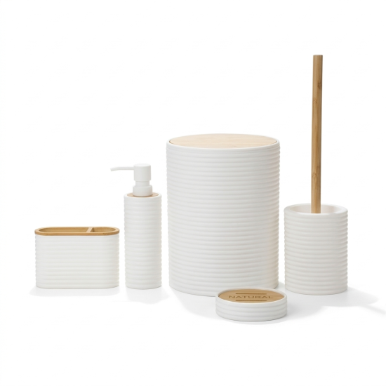 Plastic Bathroom Set - 5 Pcs