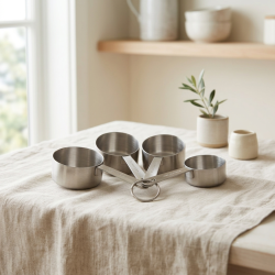 Stainless Steel Measuring Cups Set - 4 Pcs