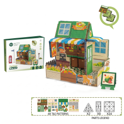 Magnetic Farmers Market Building Set 82 Pieces