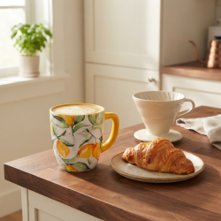 Lemon Pattern Porcelain Mug