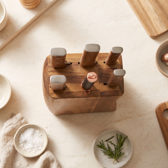 Knife Set With Wooden Stand 6 Pieces 