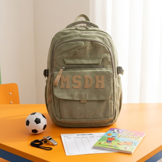 Backpack With 3 Zippers