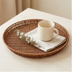 Round Straw Tray 45 cm
