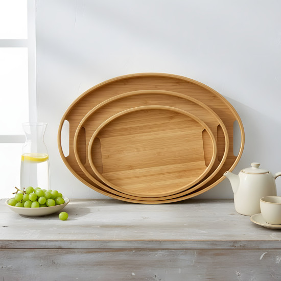 Wooden Tray Set 3 Pcs