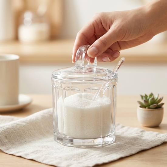 Glass Sugar Bowl