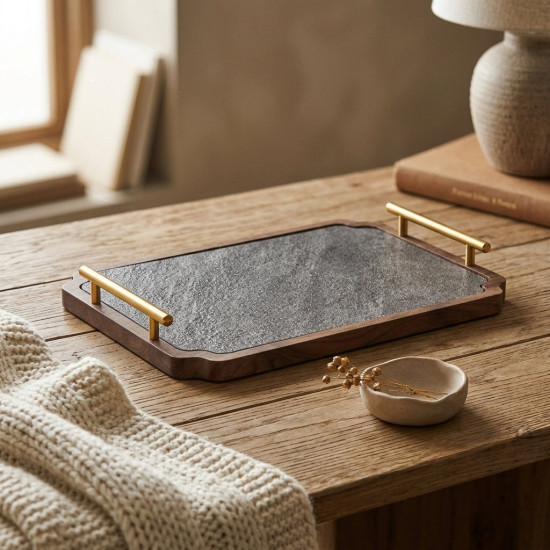 Wooden Tray Set 2 Pcs