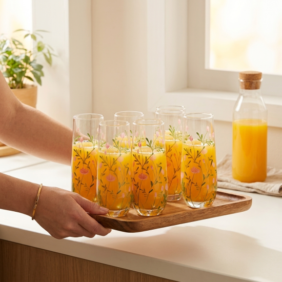 Glass Cups Set 6 Pcs