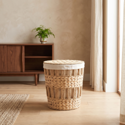 Straw Laundry Basket Large
