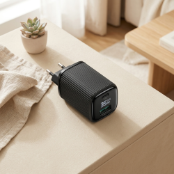 Black Fast Digital Charger 35W
